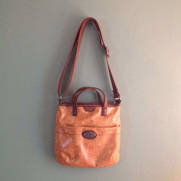 Fossil Adjustable Crossbody Orange Bag