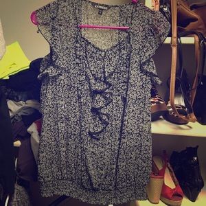 Black & white blouse/top