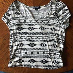 Black and white Aztec crop top.