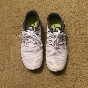 White Nike Free Running Shoes