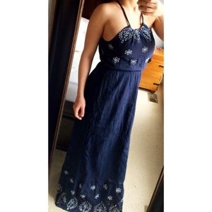 Blue old navy maxi dress