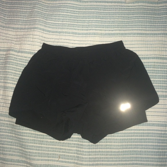 black running shorts with built in spandex