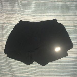 black running shorts with built in spandex