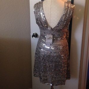 Silver Scala Sequin Dress