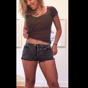 H&M rocker denim short shorts