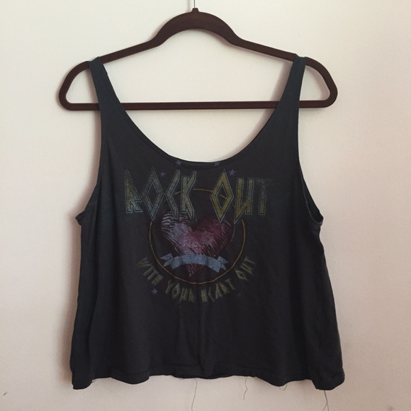Faded Grey Punk Tank
