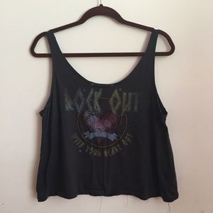 Faded Grey Punk Tank