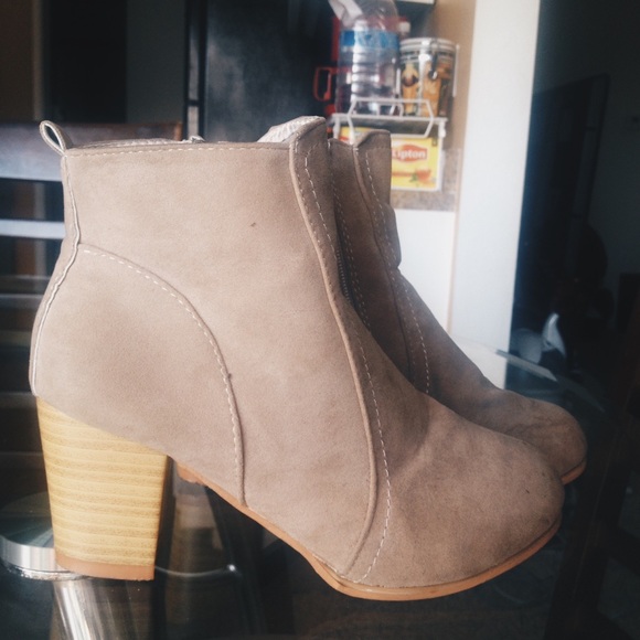 SOLD Taupe Booties (Ankle Boots)