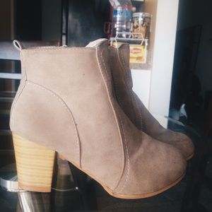 SOLD Taupe Booties (Ankle Boots)