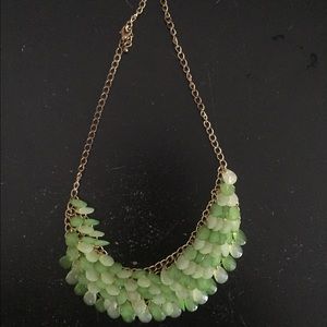 Green statement necklace