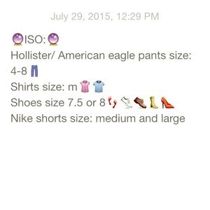 🔮ISO🔮School clothes, Nike shorts, and shoes