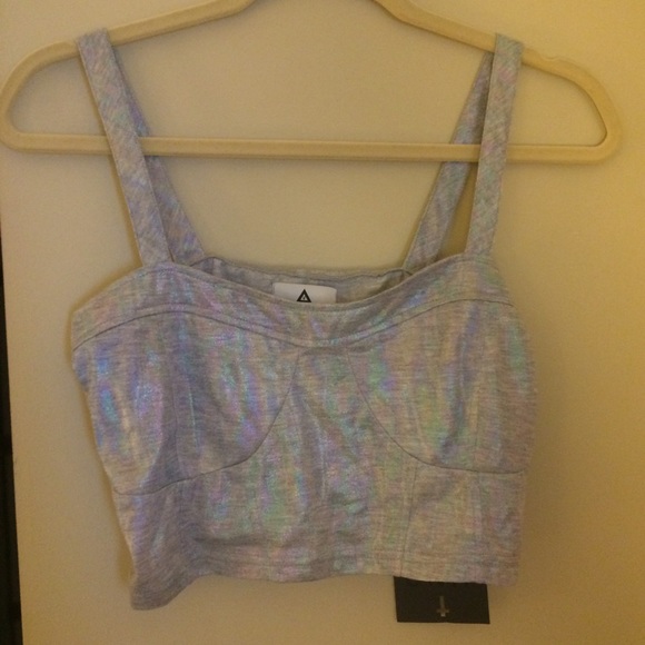 NWT UNIF HOLOGRAPHIC CROP TOP