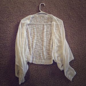 White cardigan