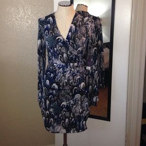 Multi color wrap dress