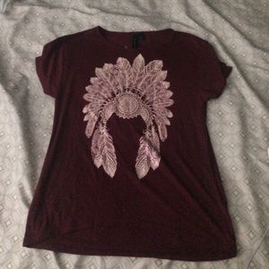 Maroon top