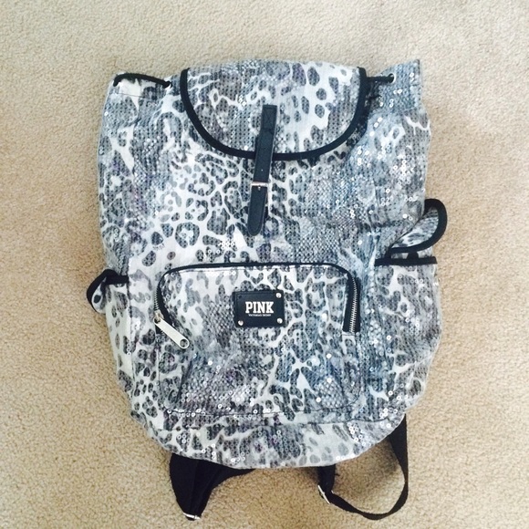 PINK Victoria's Secret Accessories - Victoria's Secret Sequin Leopard Backpack