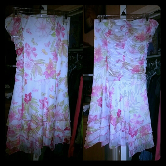 Floral halter top dress