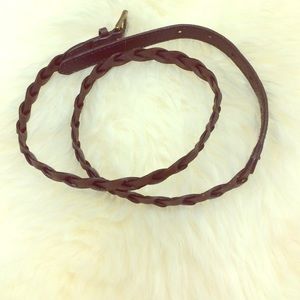 Small brown braided belt
