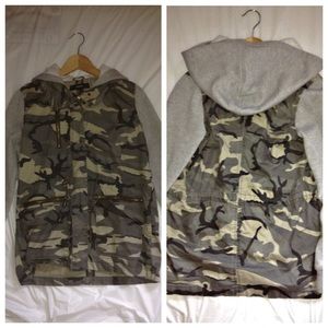 Hooded Camo Utility Jacket