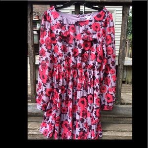 Sheer long sleeve dress