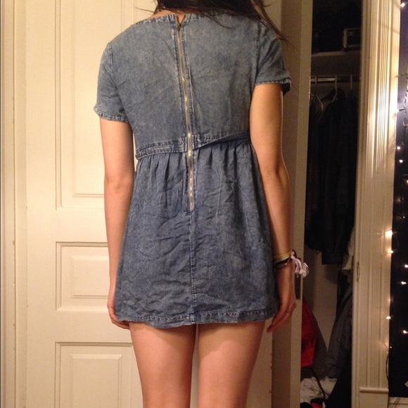 Grunge Denim Babydoll Dress - Picture 2 of 4