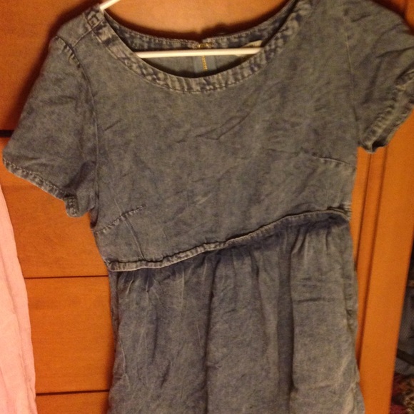 Grunge Denim Babydoll Dress - Picture 3 of 4