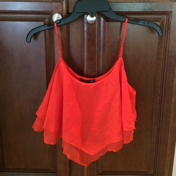 Orange crop top.