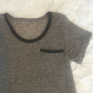 Club Monaco Leather Trim Shirt