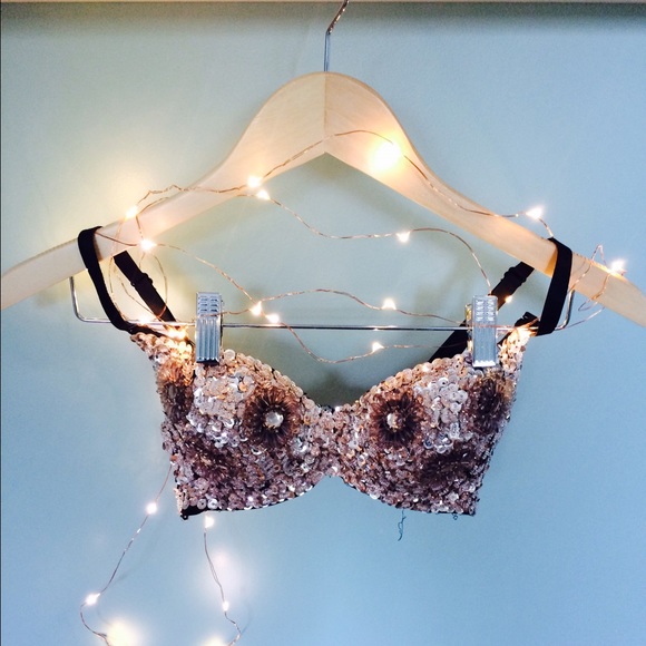 Sequin bra