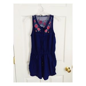 Forever 21 Romper with Lace & Floral Detail