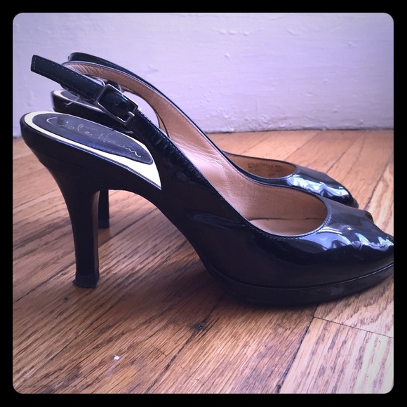 Cole Haan Nike Air Peep toe patent heels