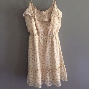 Feather Print Summer Dress