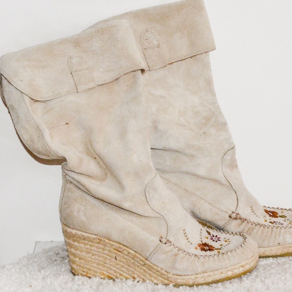 Leather Espadrille Boots🌾