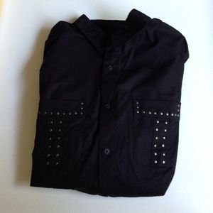 Men's Black Guess Dress Shirt