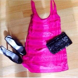 Express hot pink dress