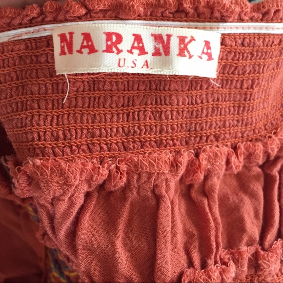 Urban Outfitters/Naranka Orange Boho Dress - Picture 3 of 3