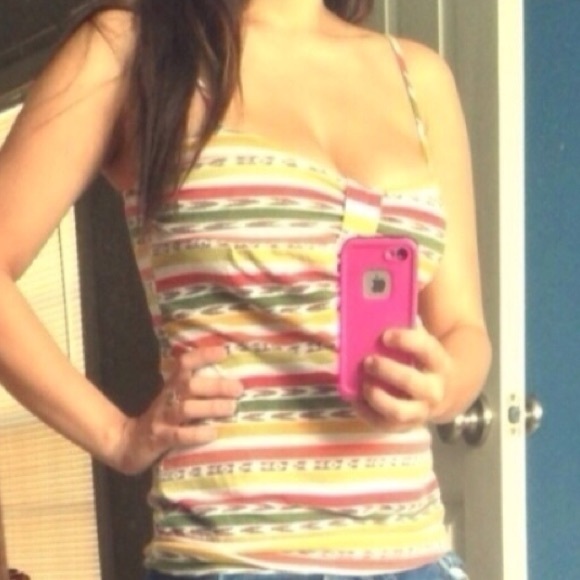 Multi-colored striped tank