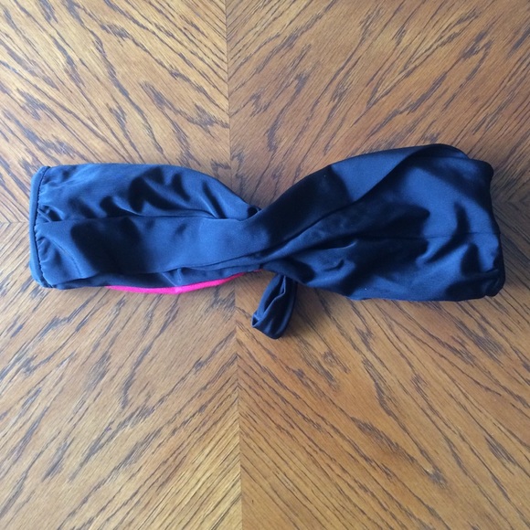 Black bathing suit top.