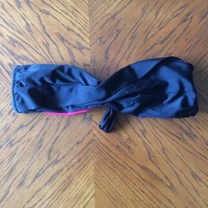 Black bathing suit top.