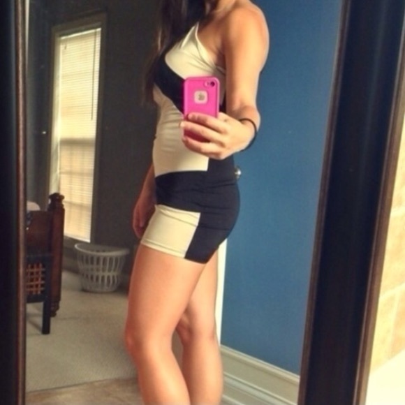 Wet seal one shoulder bodycon dress