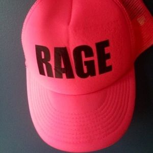 Pink neon rage hat