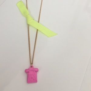 Pink Telephone Necklace