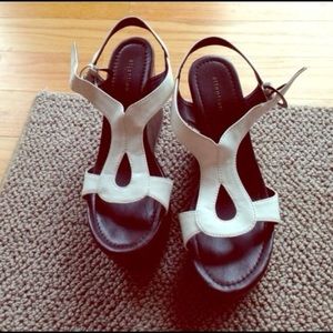 Brown and white wedges