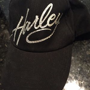 Harley Davidson Black Glitter Baseball Hat