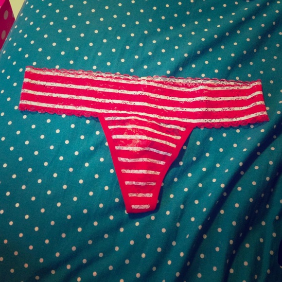 red and white striped thong!