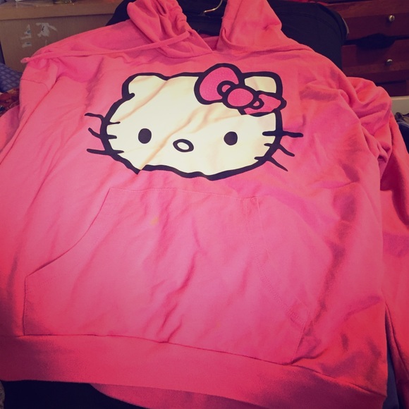 Hooded hello kitty pink sweatshirt