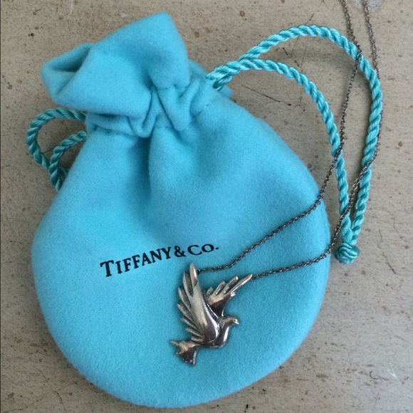 Authentic Tiffany & Co dove necklace