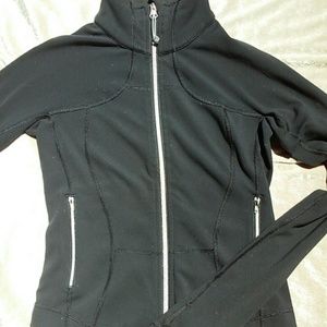 Black Lululemon Fitted Zip Up Sweatshirt
