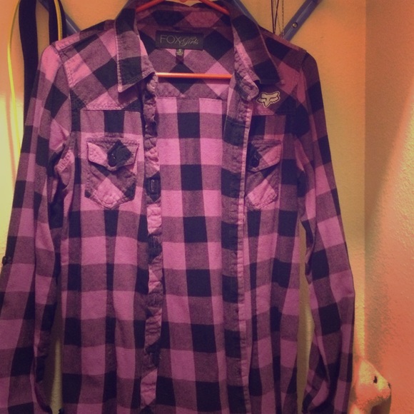 Purple FOX flannel shirt!