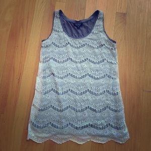 Pea in the pod designer maternity lace tank